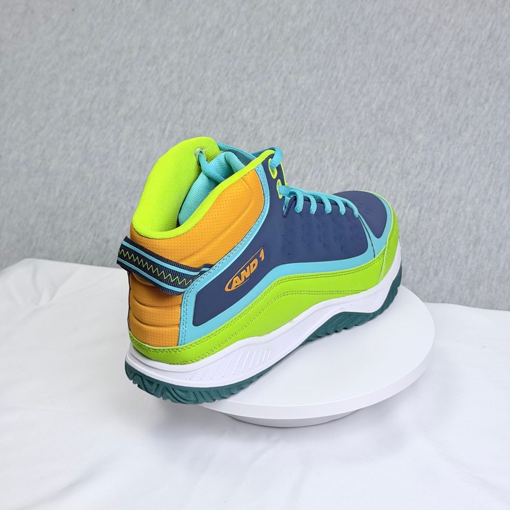 AND1 Pulse 2.0 TPR Mens Basketball Shoes Dark Green Multi AD90200MGZ Size 8.5 - Picture 6 of 8